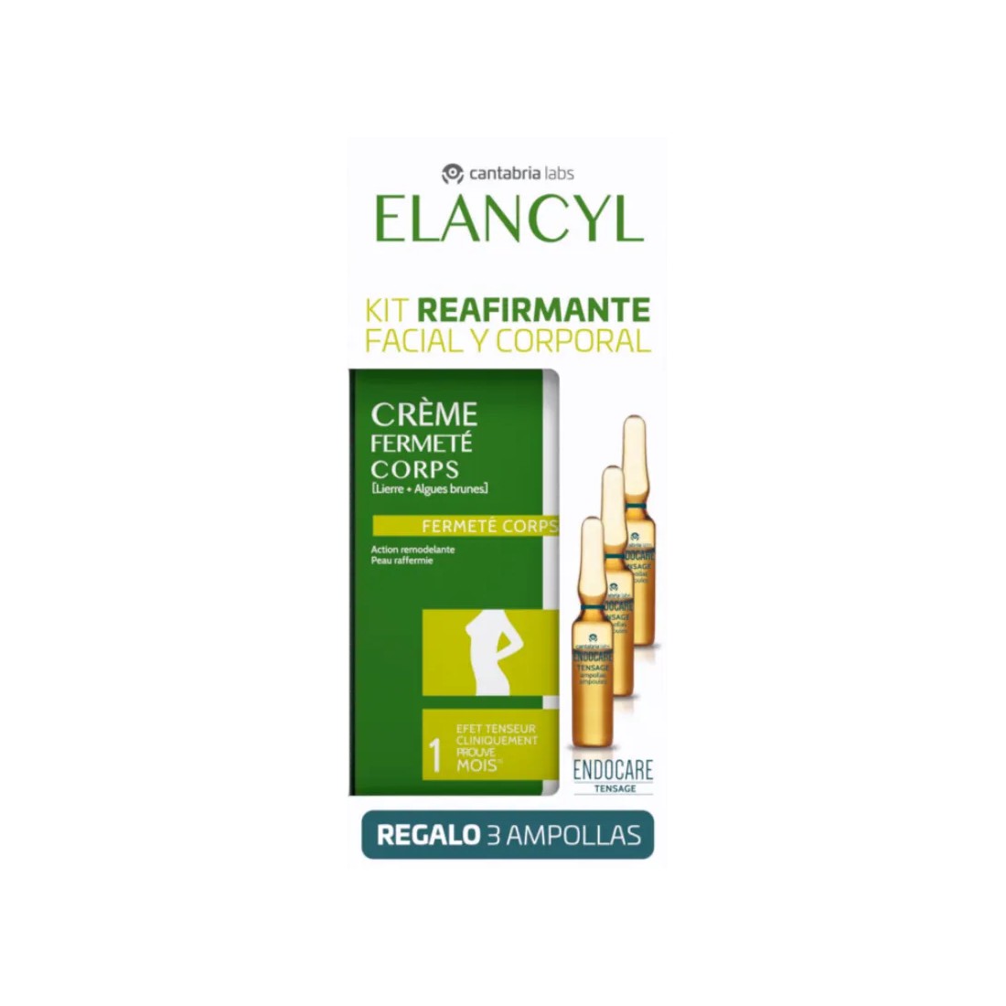 Elancyl Pack Crema Reafirmante Corporal 200 Ml + Ampollas Endocare Tensage