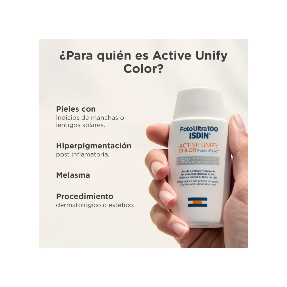 Compra Isdin Fotoultra Active Unify Color Fusion Fluid SPF 50+ al mejor precio | Más Parafarmacia