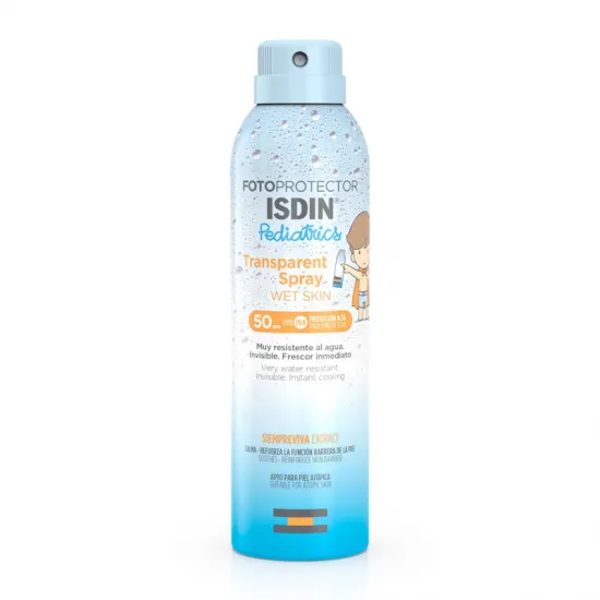Isdin Fotoprotector Pediatrico Spray Transparent Wet Skin SPF50+