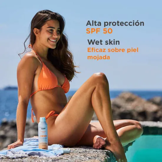 Isdin Fotoprotector Transparent Spray Wet Skin SPF50 detalles