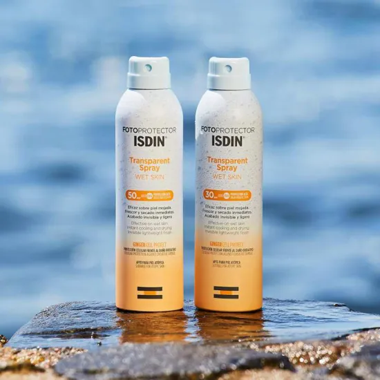Isdin Fotoprotector Transparent Spray Wet Skin SPF50 varios