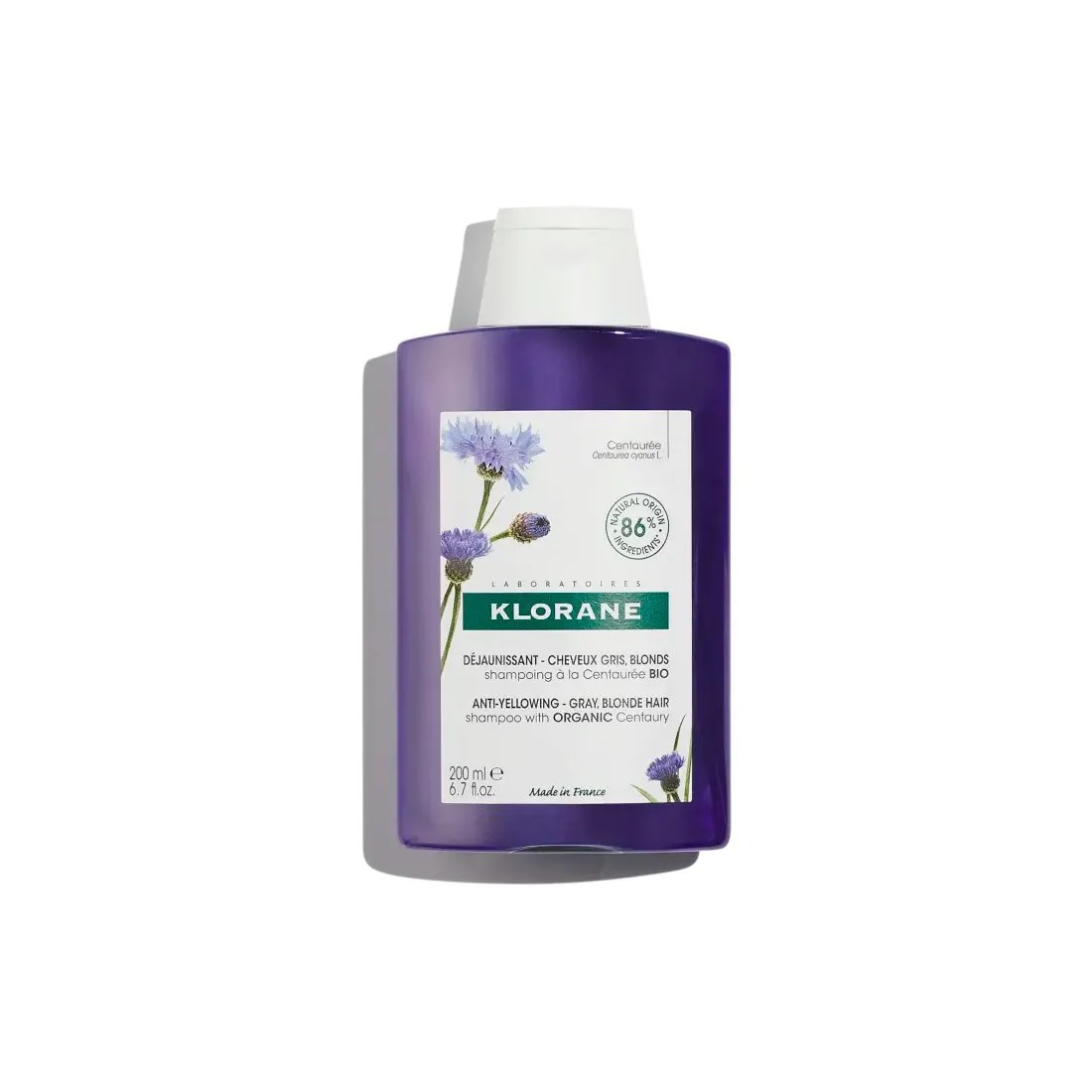 Klorane Champú a la Centaurea Efecto Plateado 200 Ml