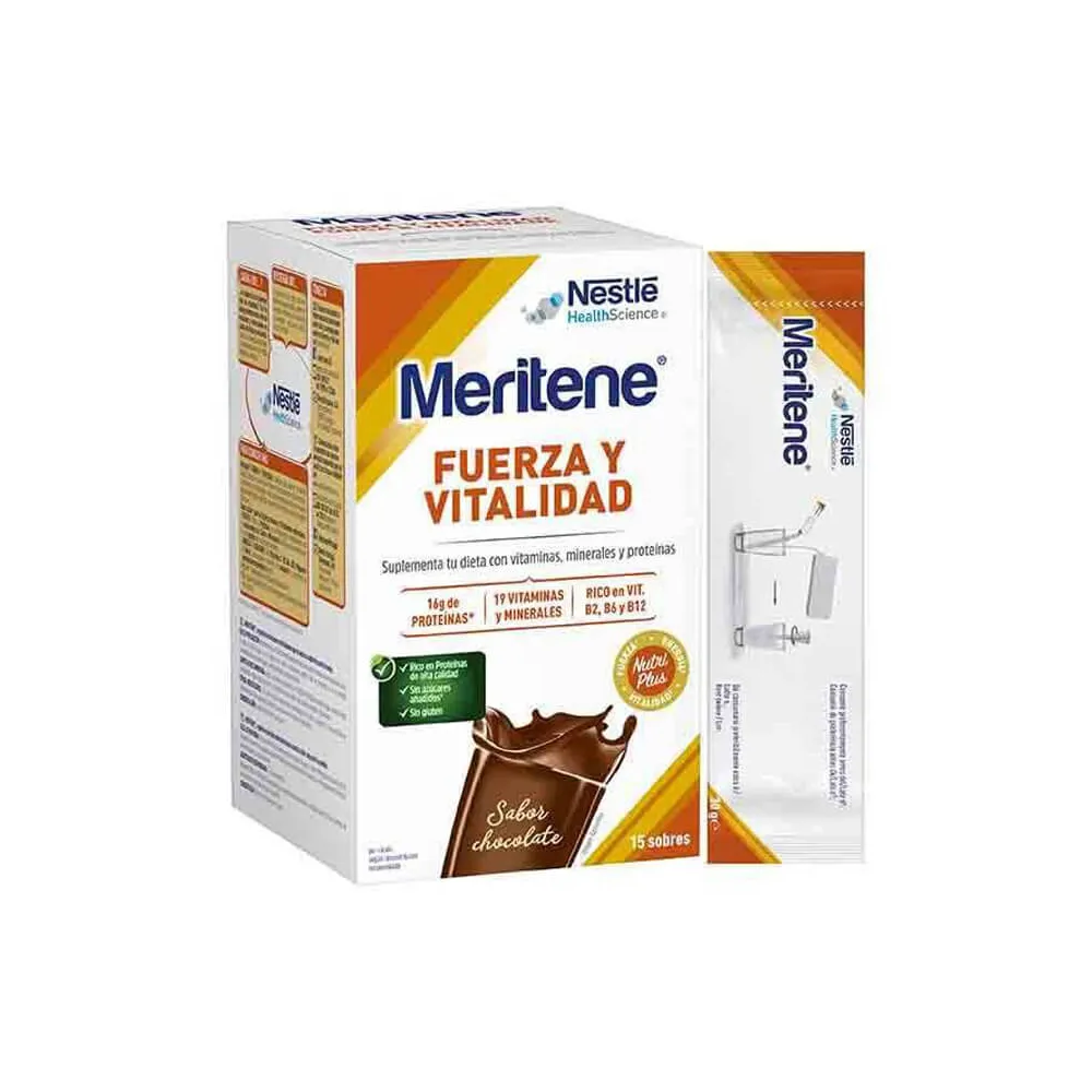Nestle Meritene Chocolate 15 Sobres 30 Gramos
