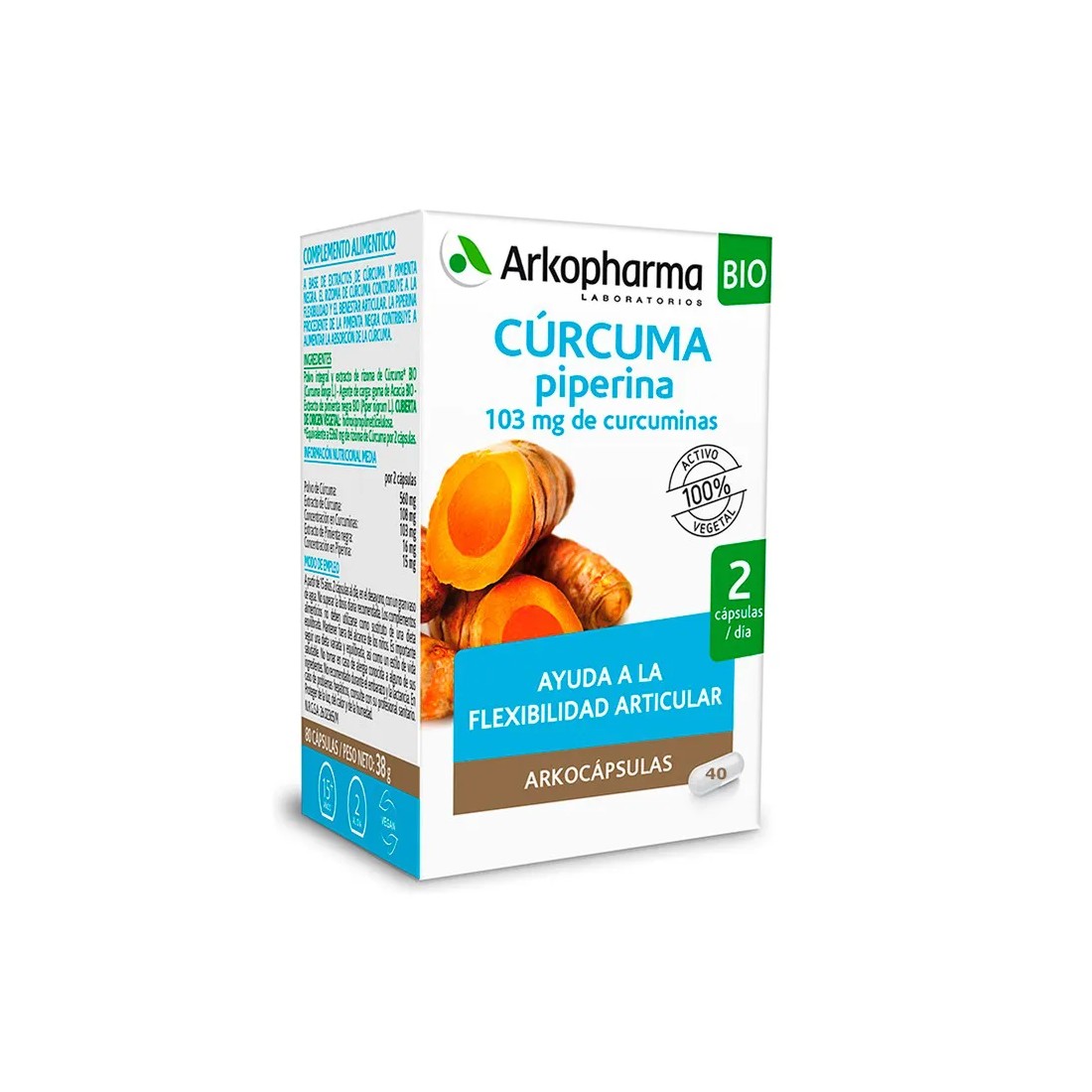 Compra Arkopharma Curcuma Bio 40 Capsulas al mejor precio | Más Parafarmacia