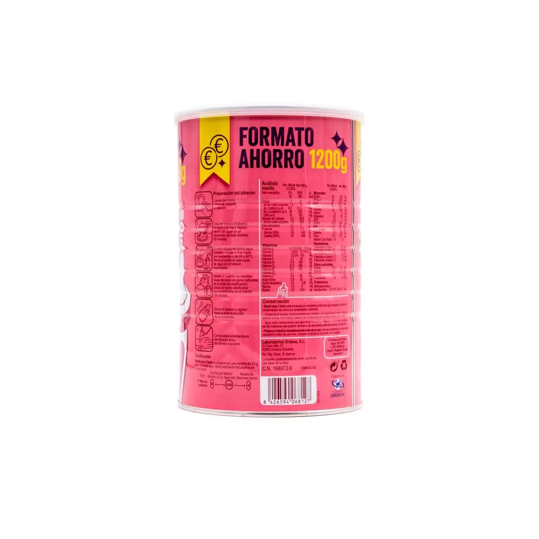 Blemil Plus 2 Forte 1200 Gramos informacion nutricional