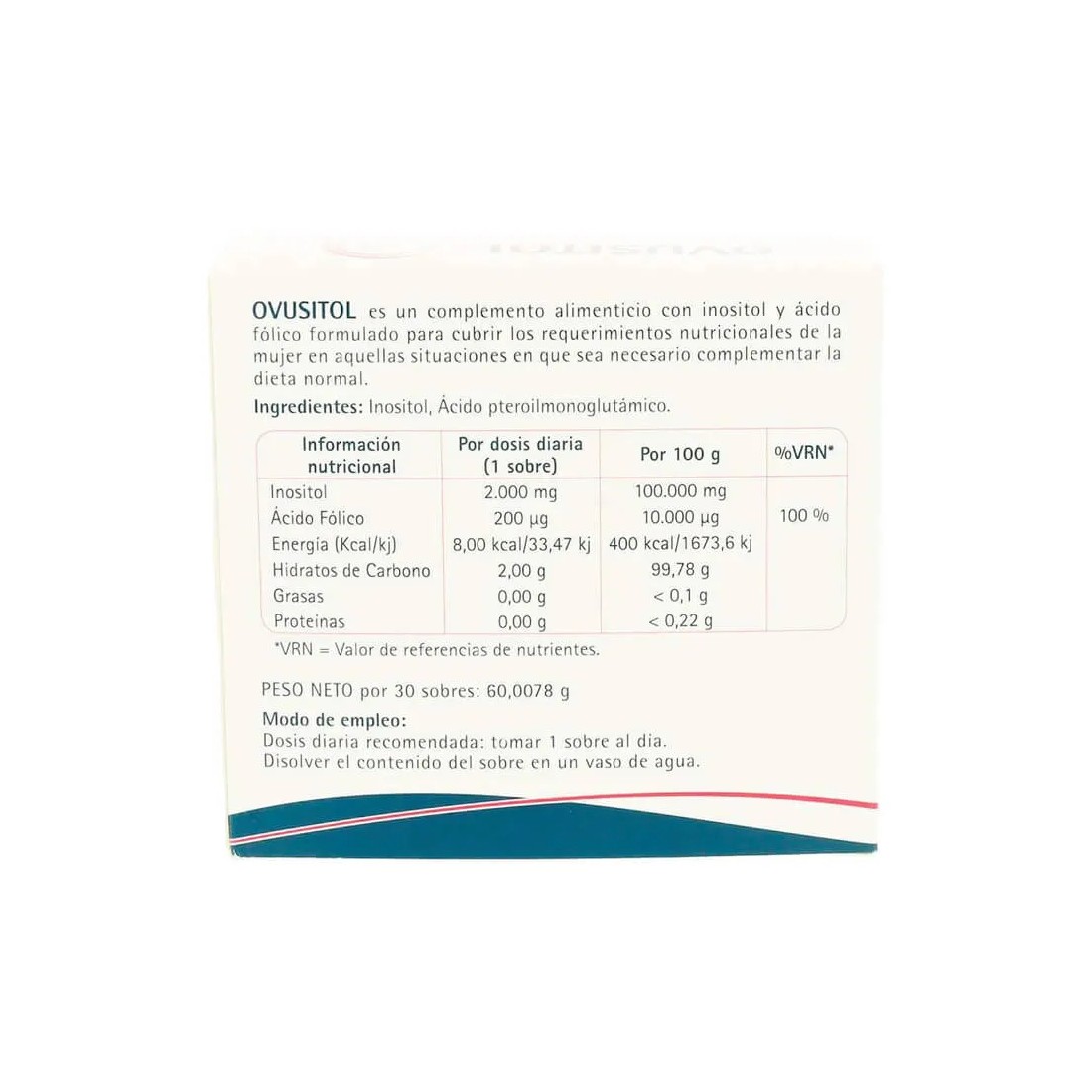 Ovusitol 30 Sobres ingredientes