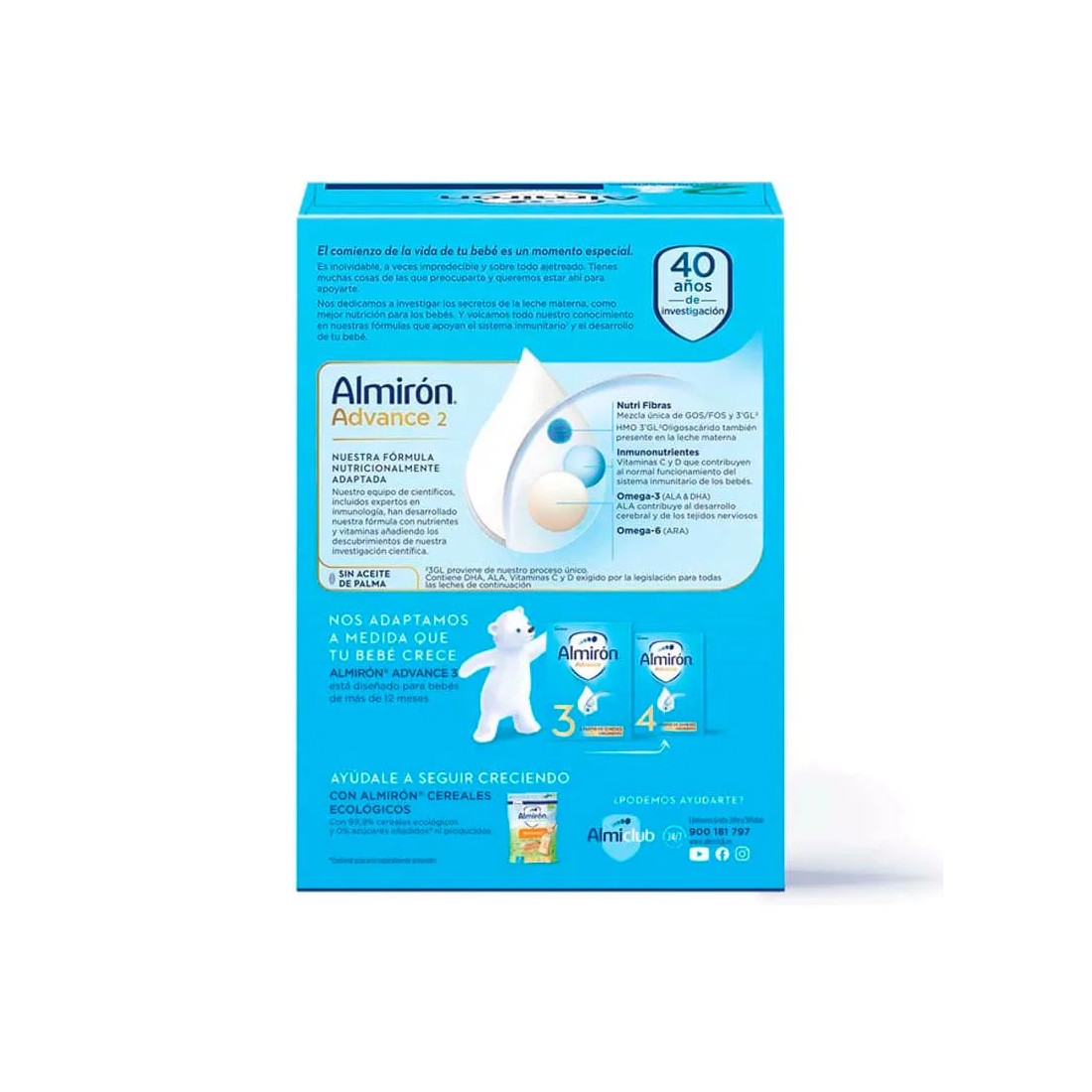 Almiron Advance 2 1200 Gramos (Antiguo Pronutra) reverso