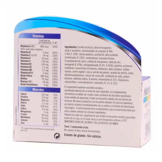 Multicentrum Select 50+  90 Comprimidos ingredientes