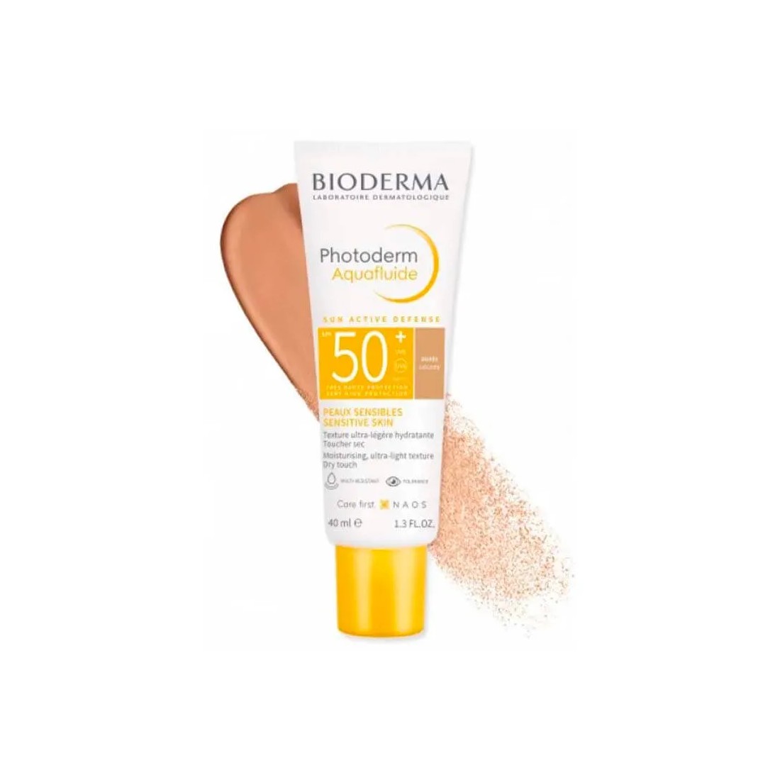 Bioderma Photoderm Aquafluide SPF50+ Color Dorado 40 Ml textura