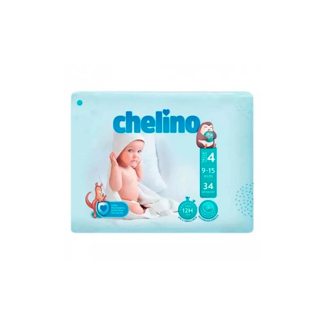 Chelino Pañal Talla 4 9-15 Kg 34 Unidades
