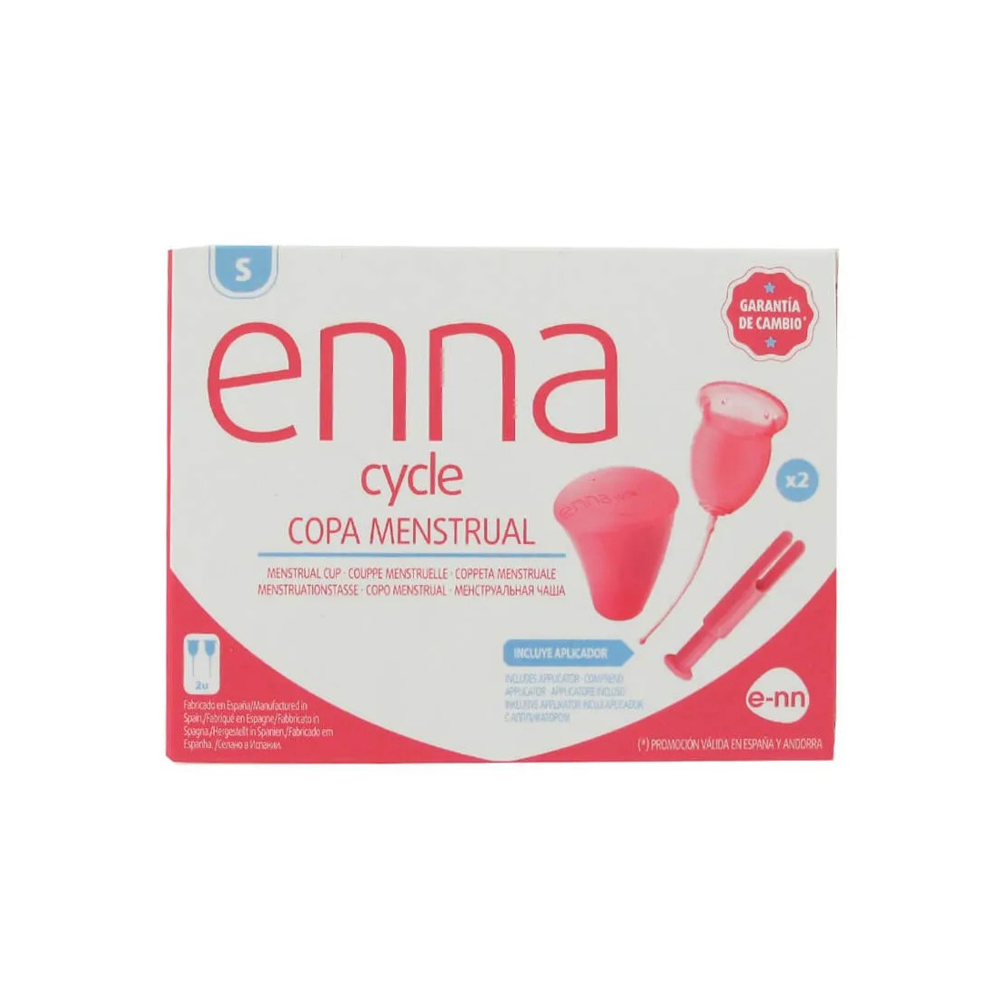 Enna Cycle Copa Menstrual Talla S 2 Unidades envase