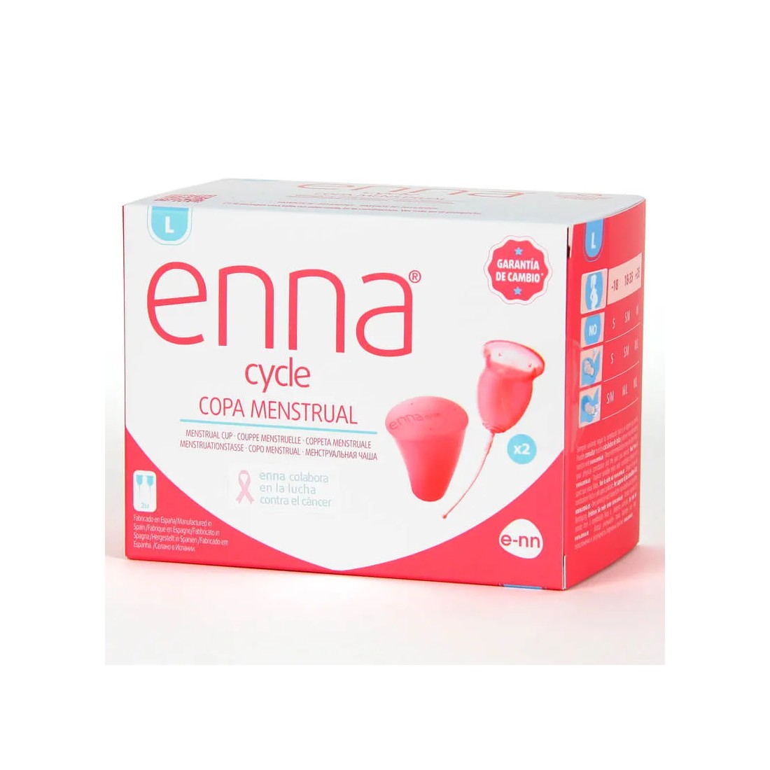Enna Cycle Copa Menstrual Talla L 2 Unidades envase