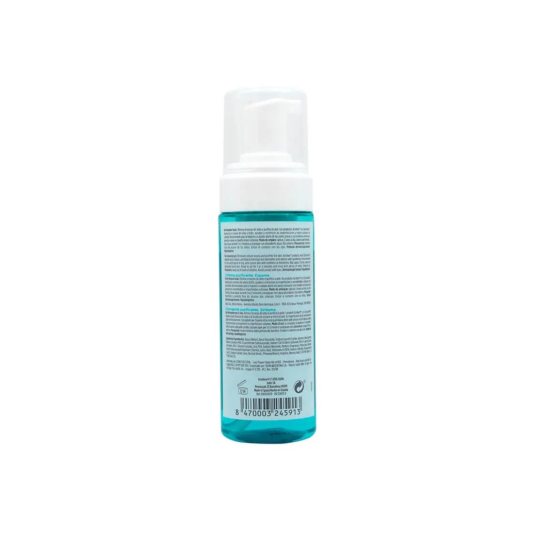 Isdin Acniben Espuma Limpiadora Purificante 150 Ml reverso
