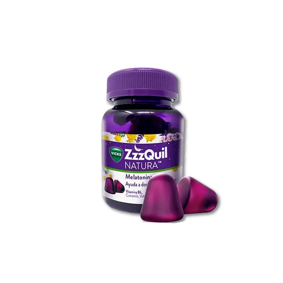 Vicks Zzzquil Natura Melatonina 60 Gominolas contenido