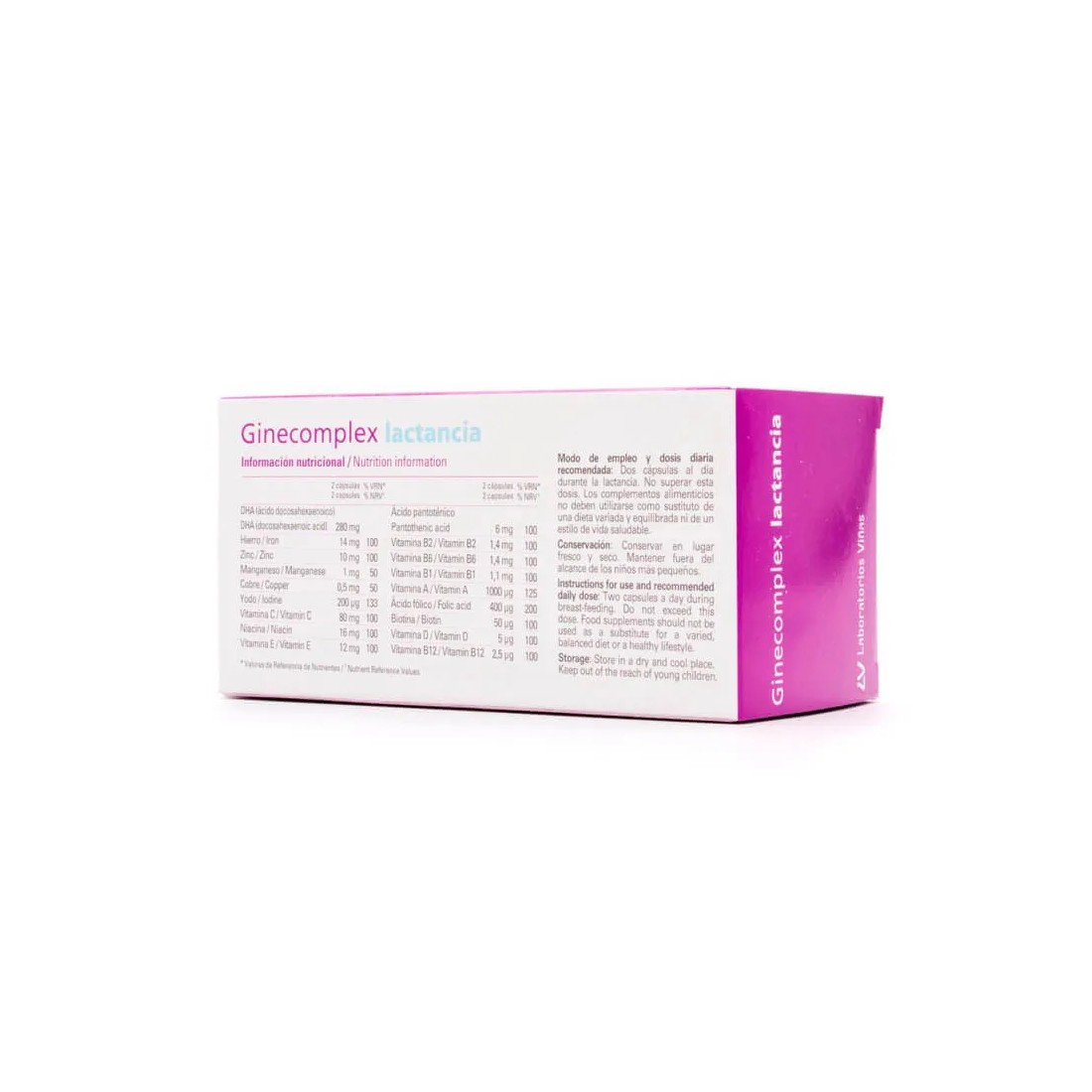 Ginecomplex Lactancia 60 Capsulas información nutricional