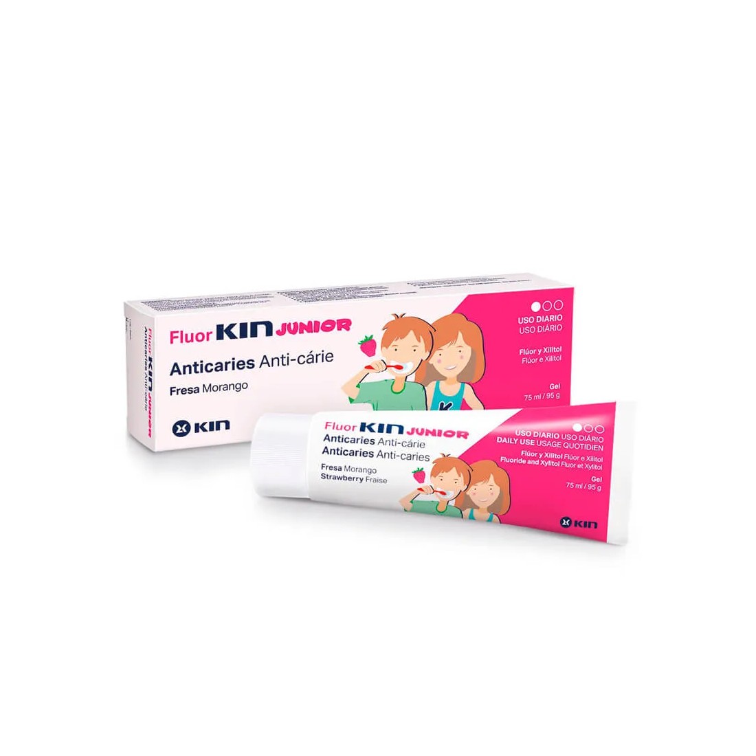 FluorKin Gel Junior Fresa 75Ml