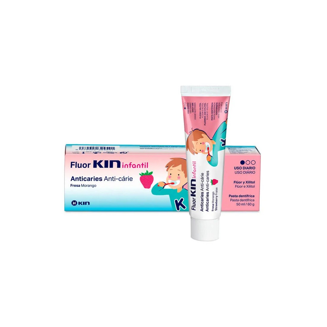 FluorKin Pasta Infantil Fresa 50 ml