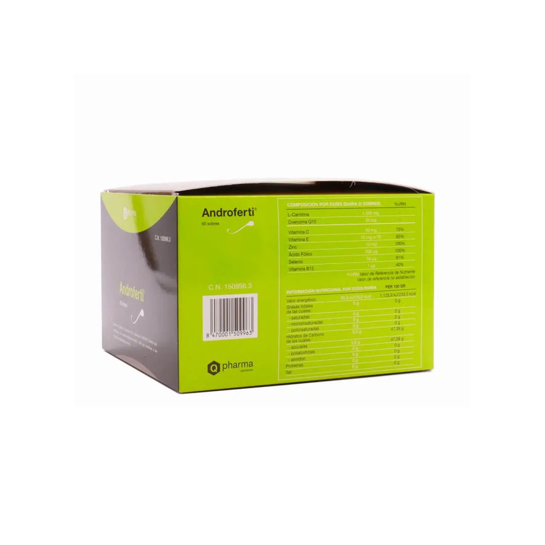 Androferti 60 Sobres información nutricional