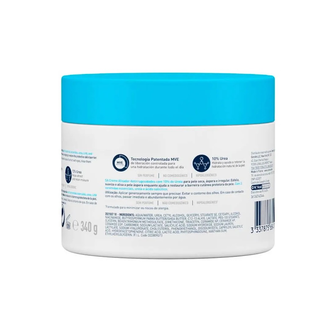 CeraVe Crema Alisadora Anti-rugosidades Duplo 2x340g indicaciones
