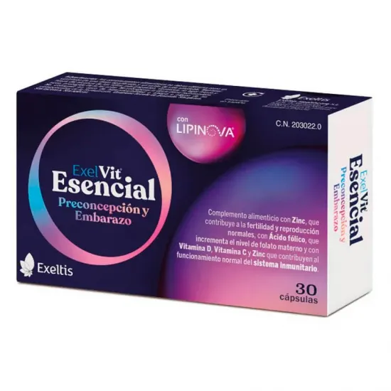 Exelvit Esencial 30 Capsulas Preconcepción y Embarazo