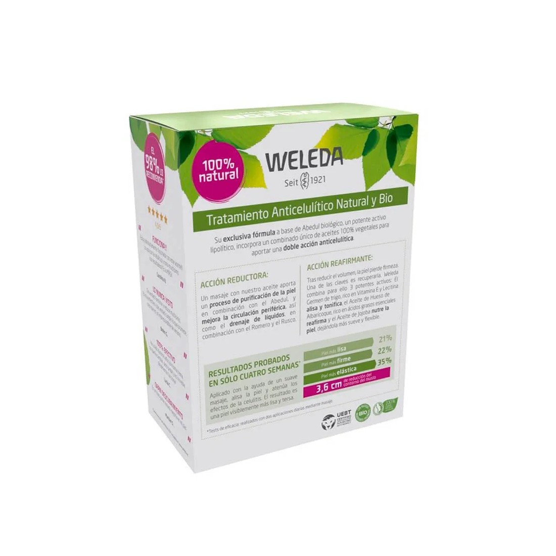 Weleda Doble Pack Aceite Abedul Anticelulítico 2x100ml indicaciones