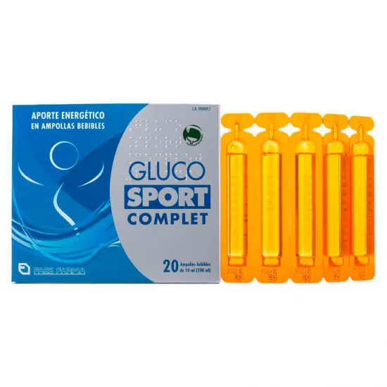 Gluco Sport 20 Ampollas contenido