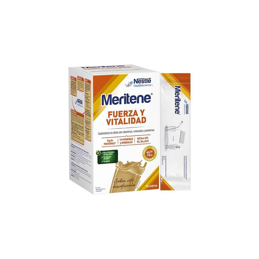 Compra Meritene Polvo Cafe Descafeinado 15 Sobres al mejor precio | Más Parafarmacia