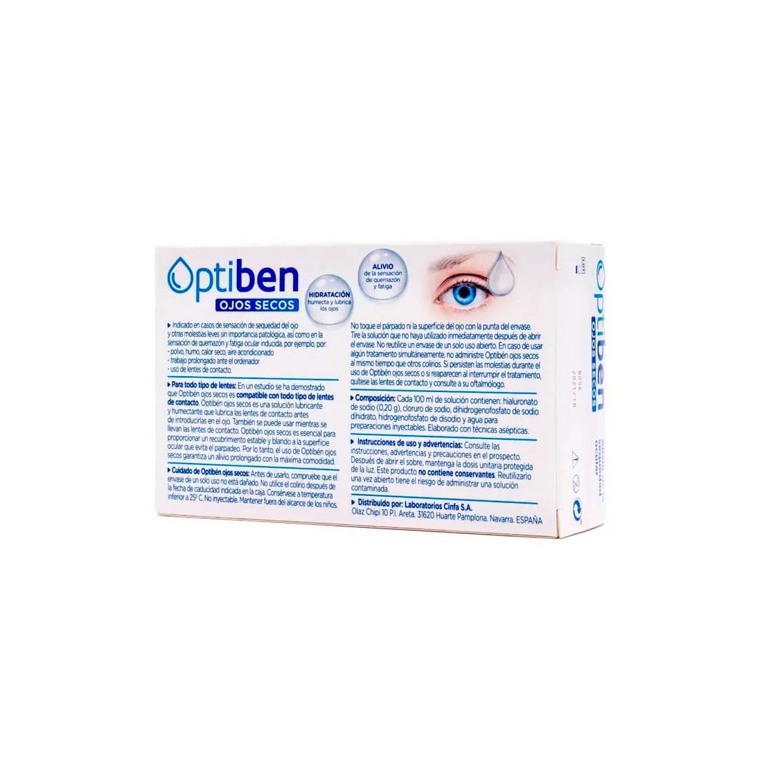 Optiben Gotas Oculares Ojos Secos 20 Unidosis indicaciones