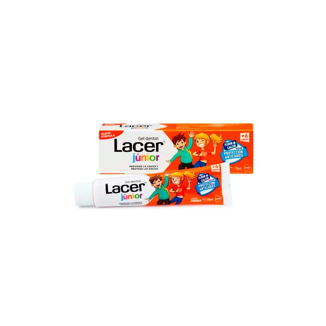 Lacer Junior Gel Dental Pasta Fresa 75 Ml