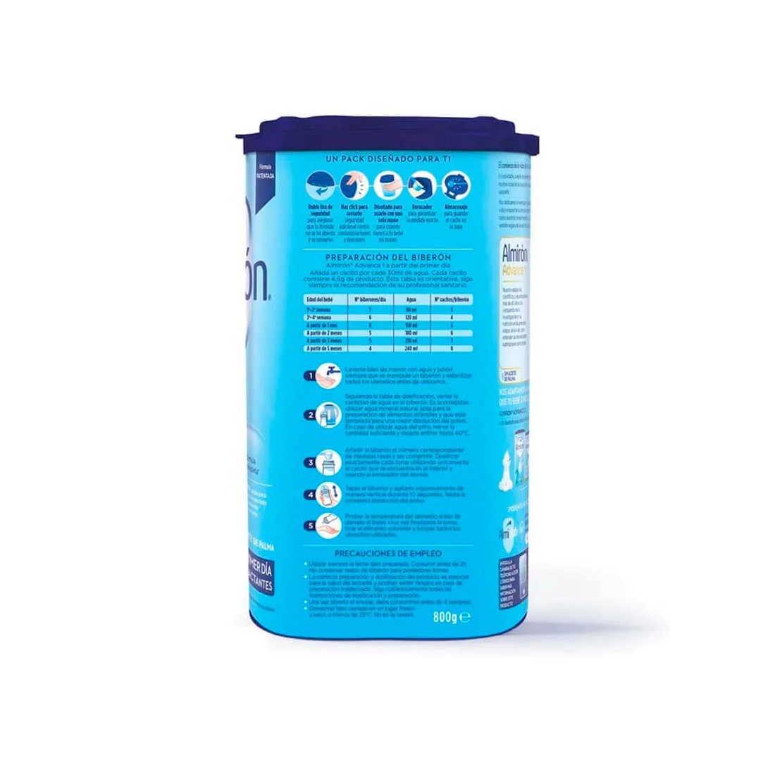Almiron Advance 1 AR Leche De Inicio 800 Gramos preparación