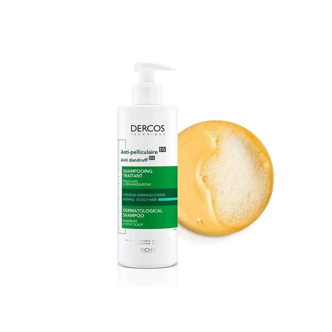 Vichy Dercos Champú Anticaspa Pelo Normal Graso 390 Ml textura