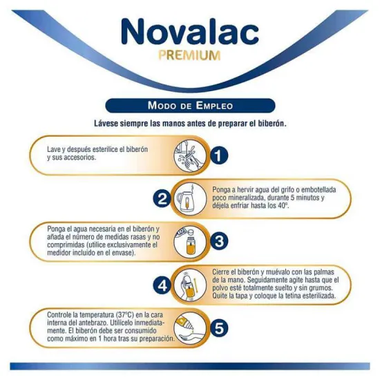 Novalac Premium 3 800 Gramos preparación