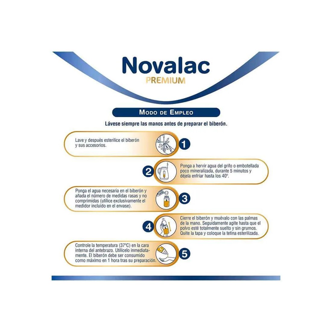Novalac Premium 3 800 Gramos preparación