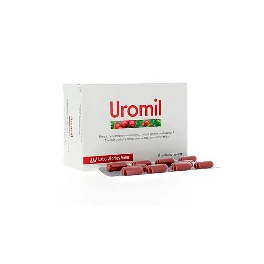 Uromil 90 Capsulas contenido