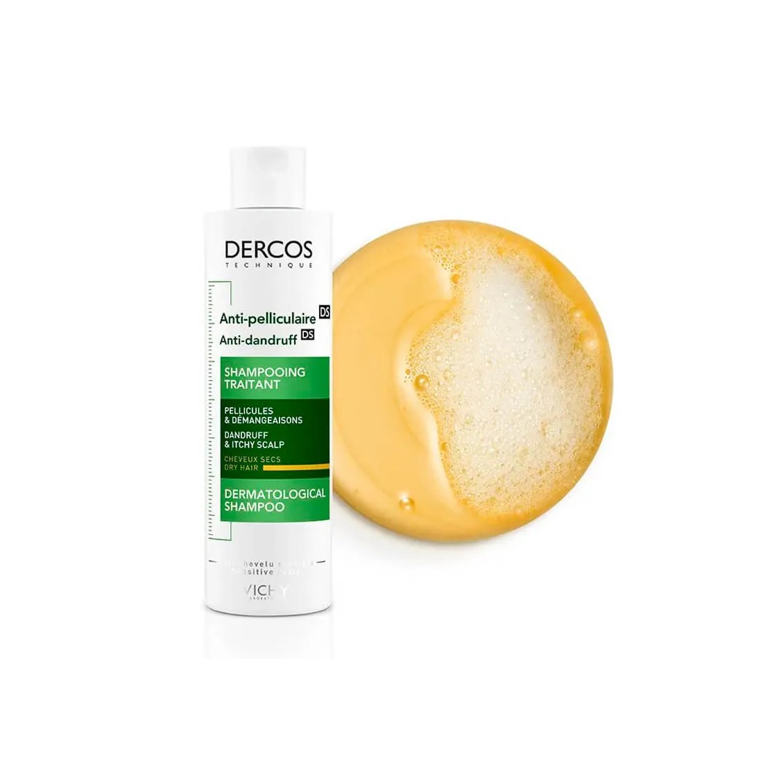 Vichy Dercos Champú Anticaspa De Cabello Seco 200 Ml textura
