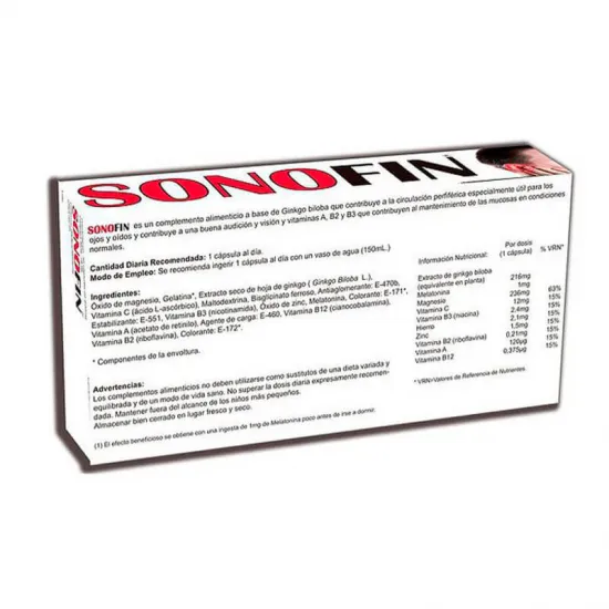 Sonofin 30 Capsulas indicaciones
