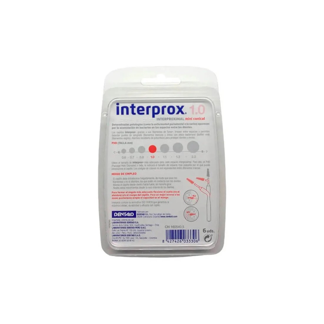 Cepillo Interprox 4G Miniconical Blister 6 unds indicaciones