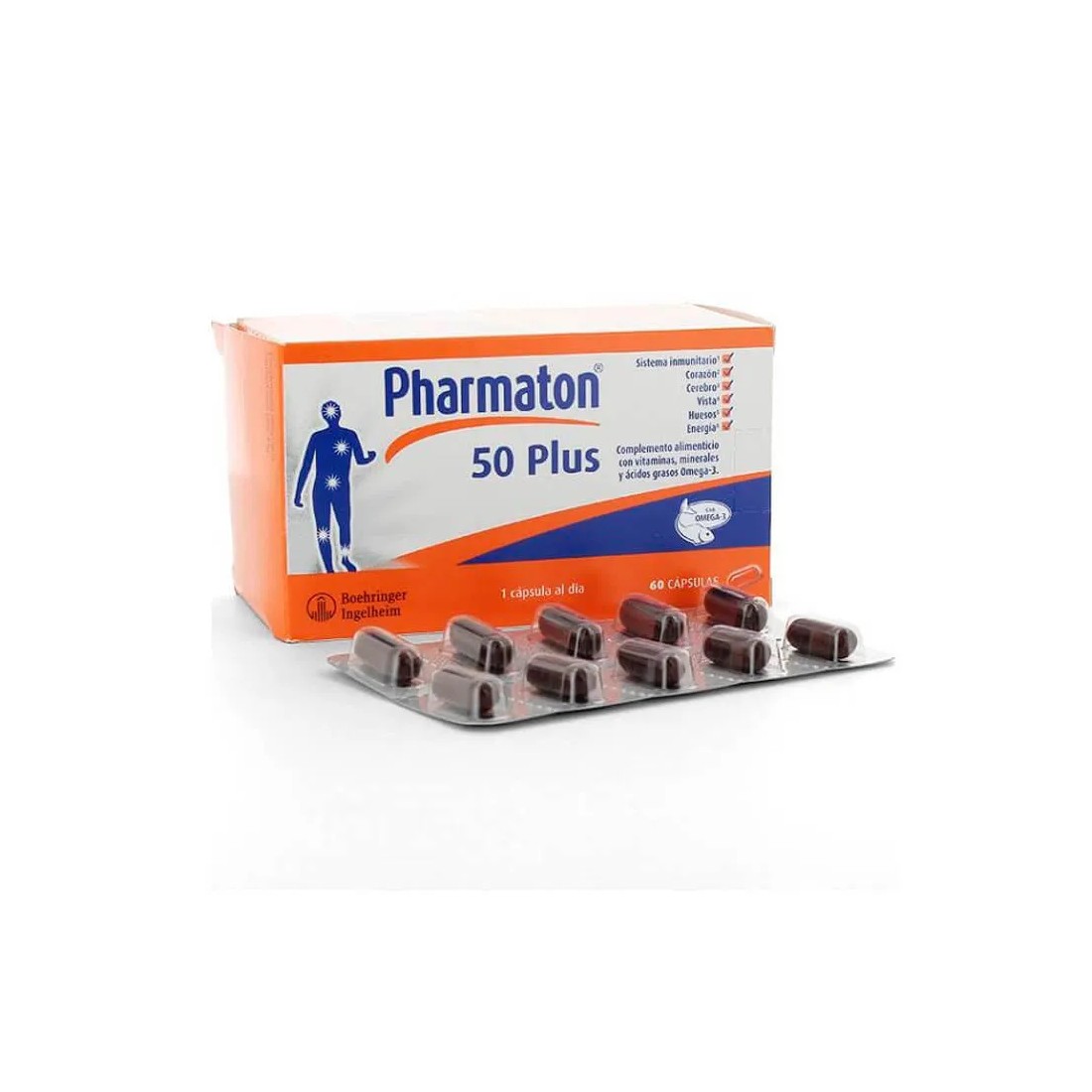 Pharmaton 50 Plus 60 Capsulas contenido