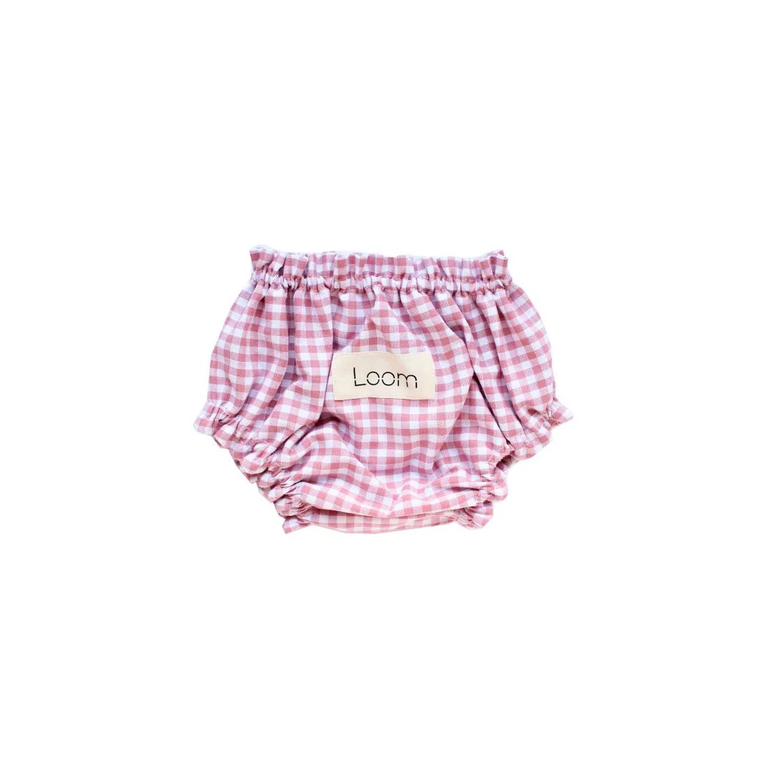 Loom Culetín Estampado cuadro vichy rosa clasico Talla 0-6 Meses