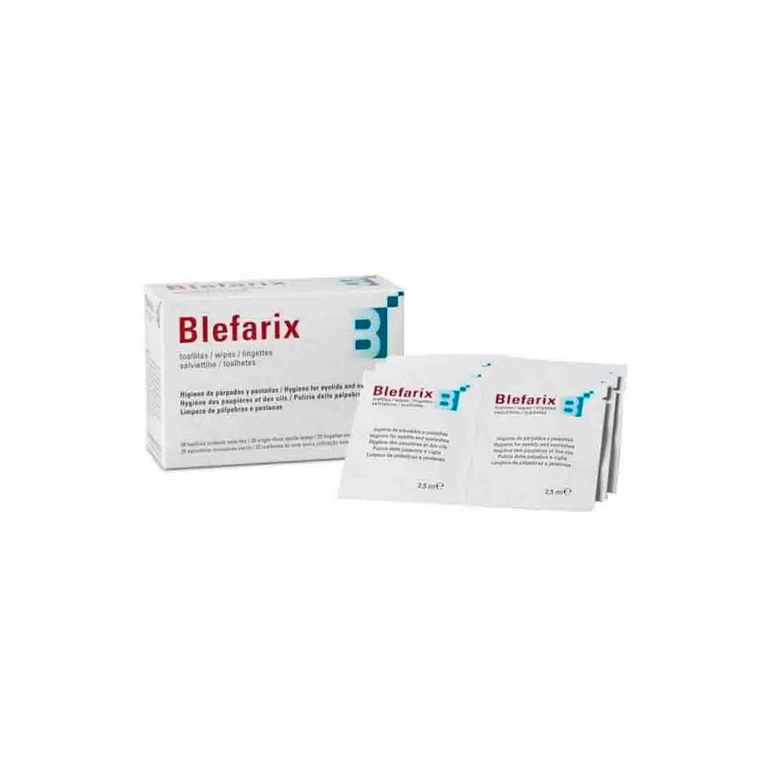 Blefarix Parpados Y Pestañas Toallitas 50 uds contenido