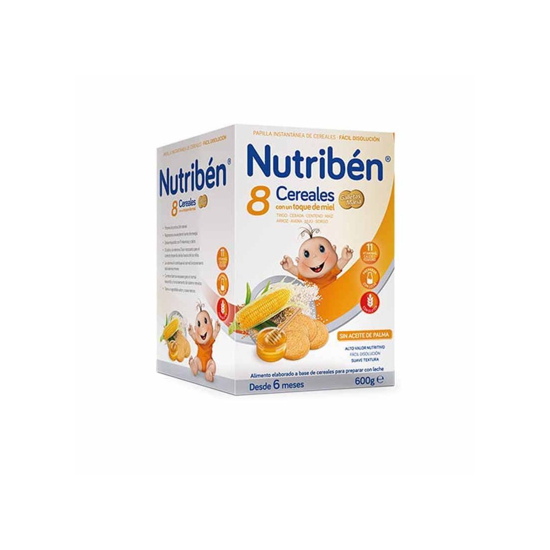 Compra Nutriben 8 Cereales Y Miel Con Galletas Maria 600 Gramos al mejor precio | Más Parafarmacia