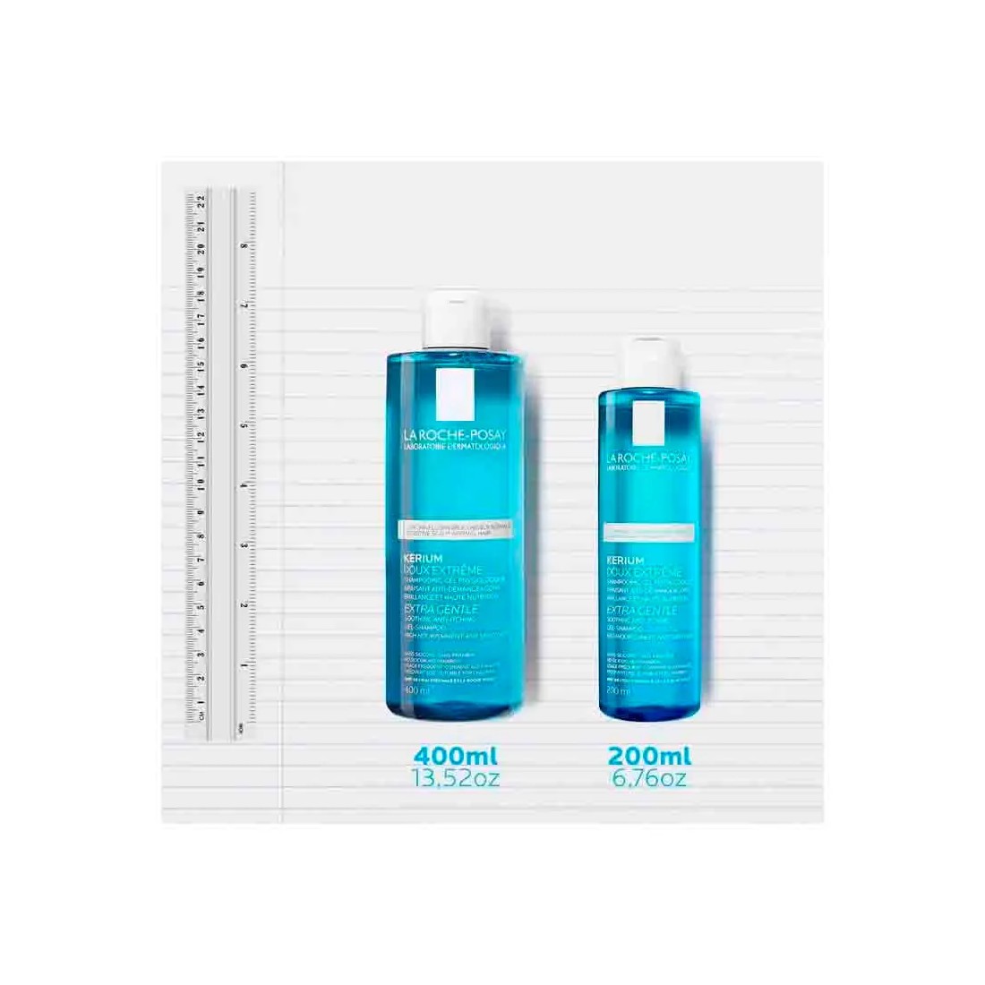 La Roche Posay Kerium Doux Champú Cabellos Normales 400ml tamaños