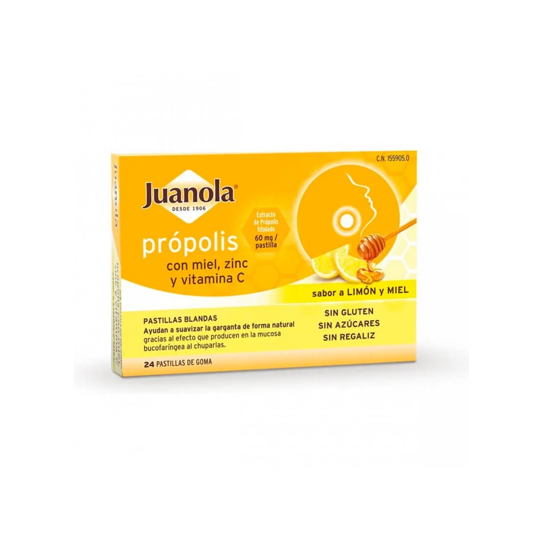 Juanola Própolis Sabor Miel y Limón 24 pastillas