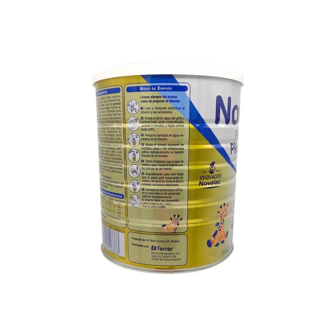 Novalac Premium Proactive 1 800 gr modo de empleo