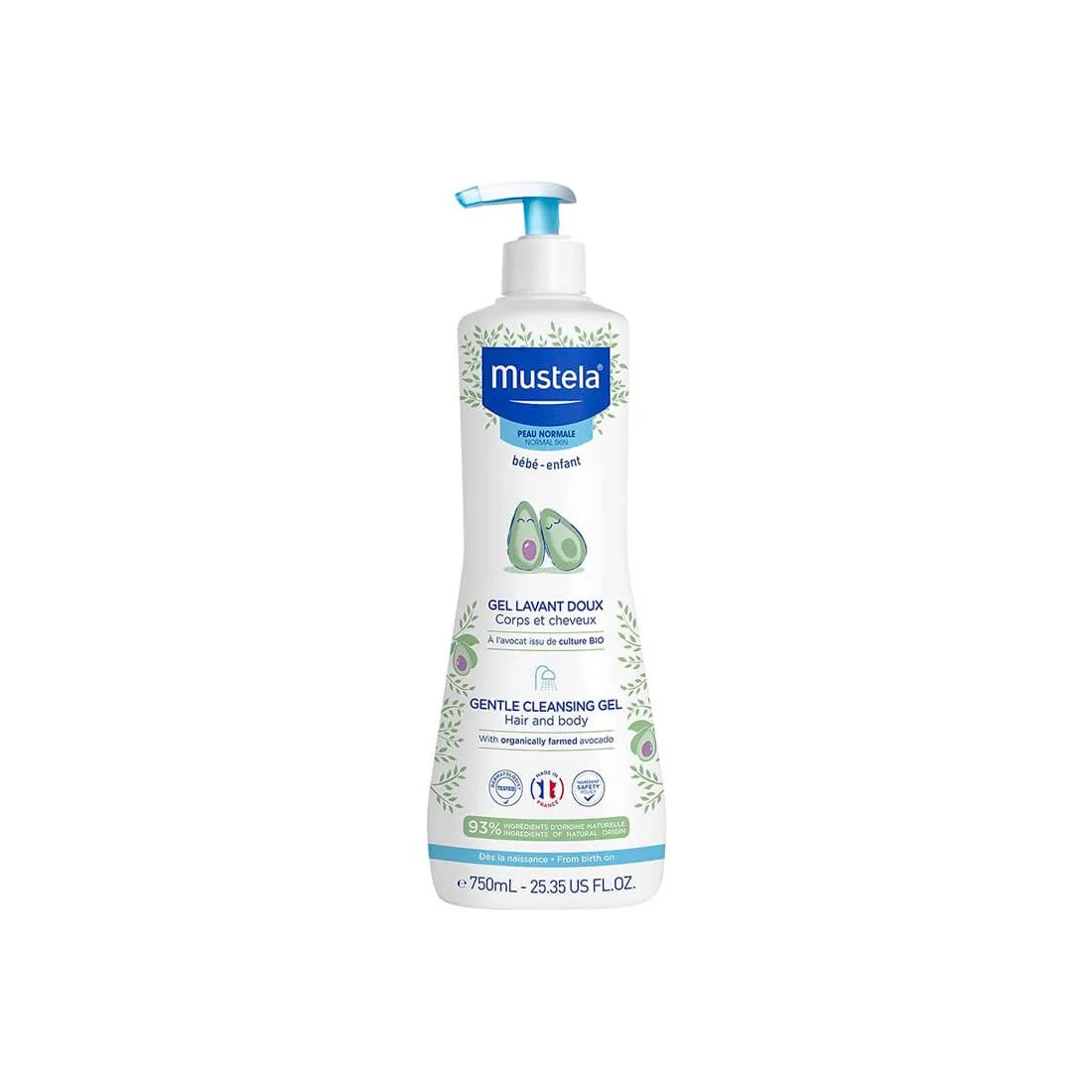 Mustela Gel de Baño Suave infantil 750 ml