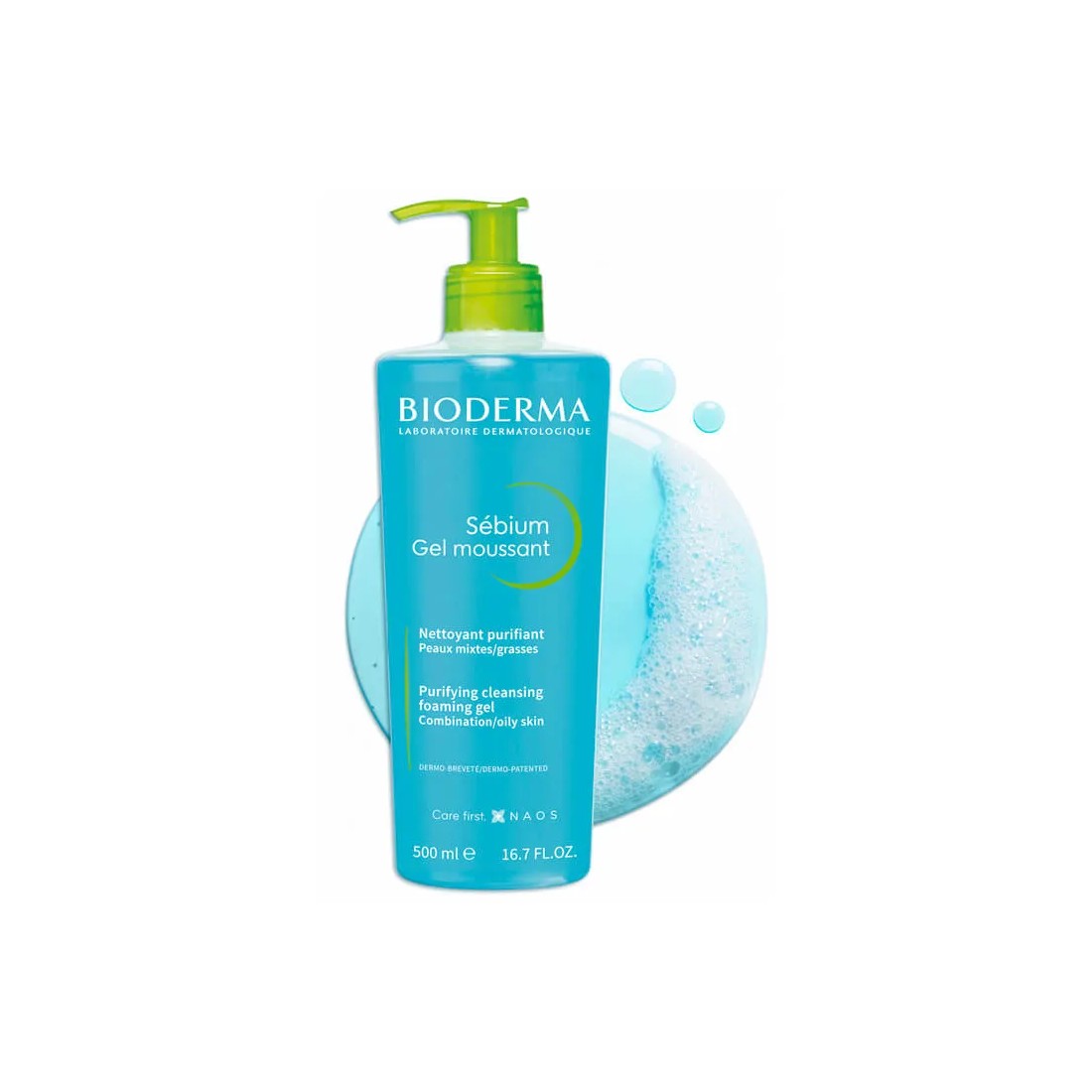 Bioderma Sebium Gel Espumoso Limpiador Purificante 500ml textura