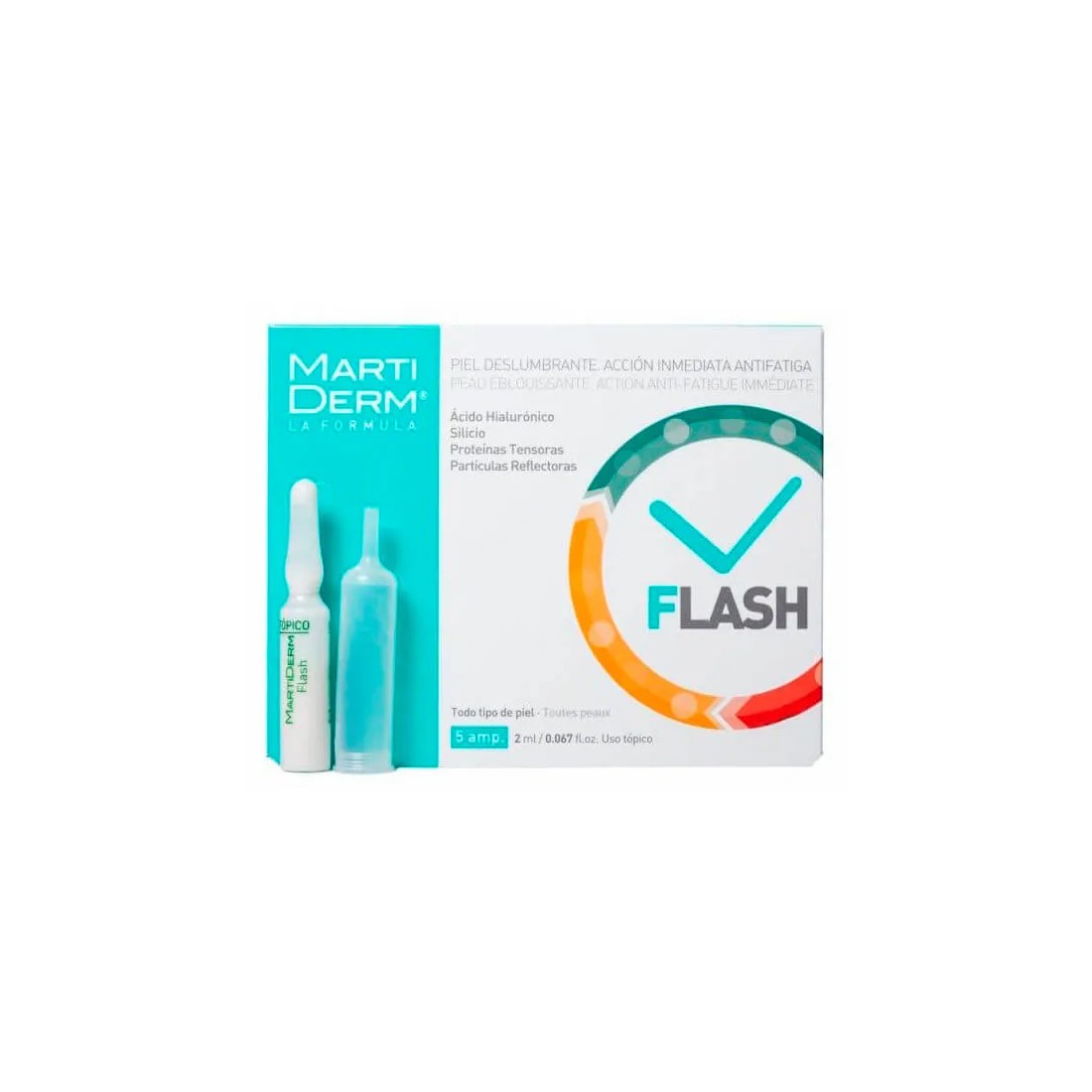 Martiderm Flash 5 Ampollas contenido