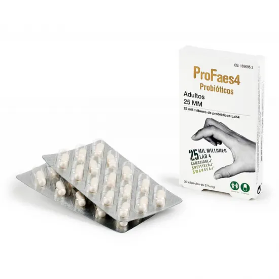 ProFaes4 Probióticos Adultos 25mm 30 Capsulas contenida