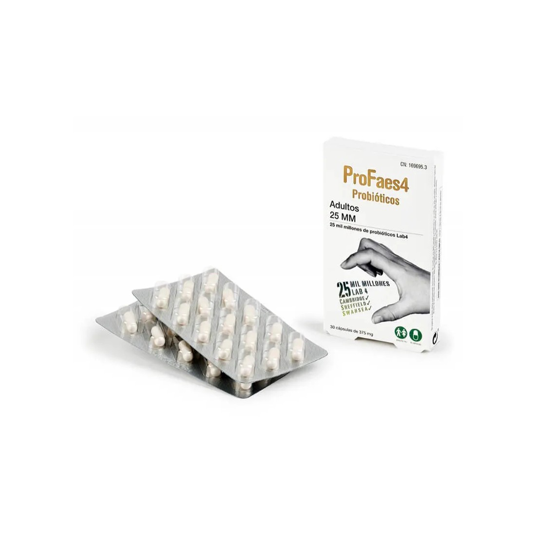 ProFaes4 Probióticos Adultos 25mm 30 Capsulas contenida