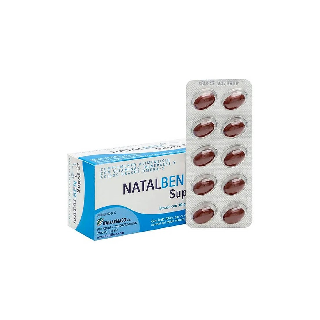 Natalben Supra 30 Capsulas contenido